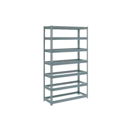 Global Equipment Extra Heavy Duty Shelving 48"W x 18"D x 84"H With 7 Shelves, No Deck, Gray 255494